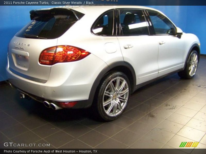 Classic Silver Metallic / Black 2011 Porsche Cayenne Turbo