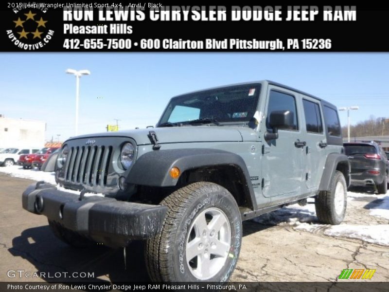 Anvil / Black 2015 Jeep Wrangler Unlimited Sport 4x4