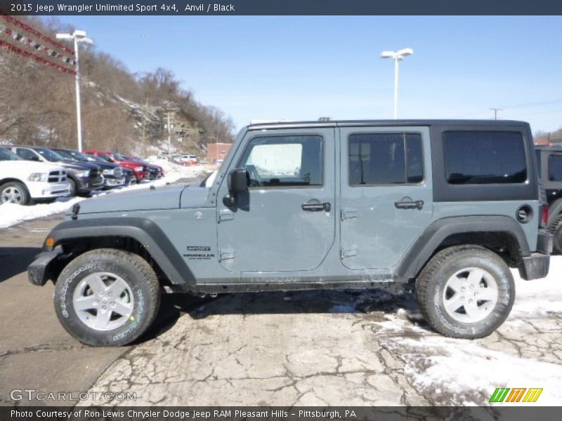 Anvil / Black 2015 Jeep Wrangler Unlimited Sport 4x4