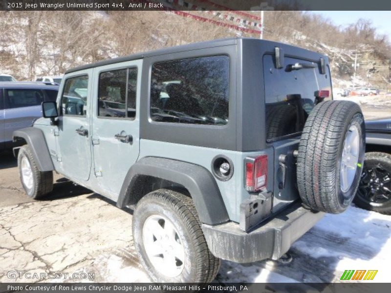Anvil / Black 2015 Jeep Wrangler Unlimited Sport 4x4
