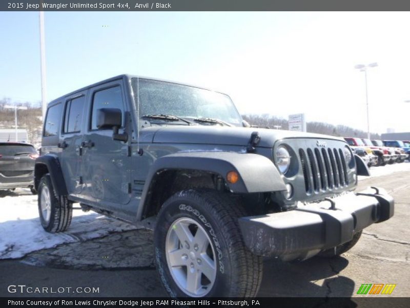 Anvil / Black 2015 Jeep Wrangler Unlimited Sport 4x4