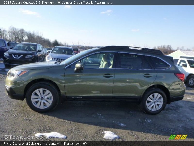 Wilderness Green Metallic / Warm Ivory 2015 Subaru Outback 2.5i Premium