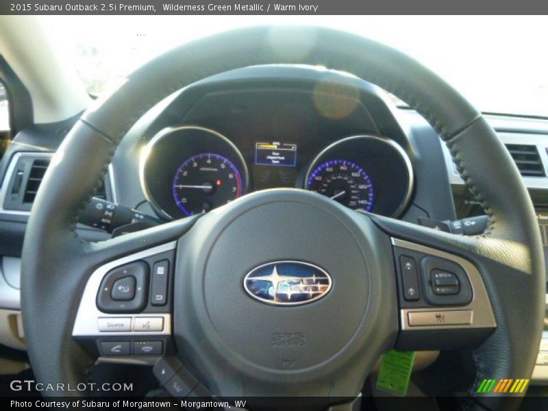 Wilderness Green Metallic / Warm Ivory 2015 Subaru Outback 2.5i Premium