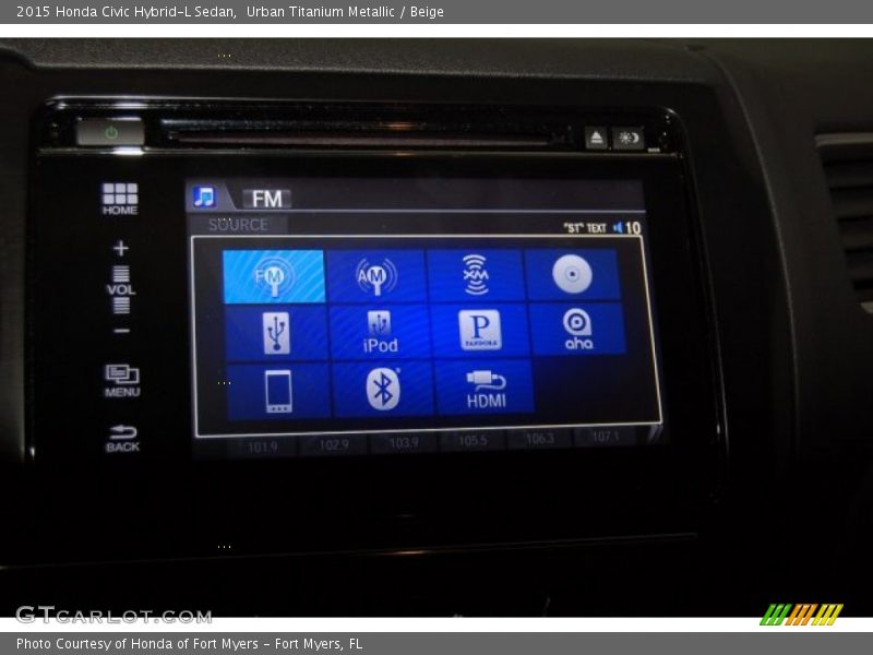 Urban Titanium Metallic / Beige 2015 Honda Civic Hybrid-L Sedan