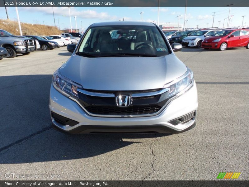 Alabaster Silver Metallic / Gray 2015 Honda CR-V LX AWD
