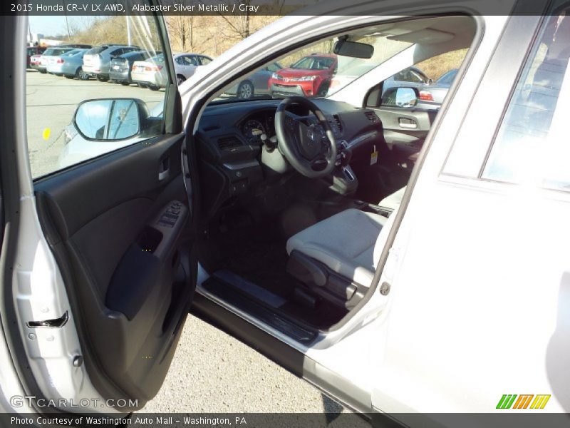 Alabaster Silver Metallic / Gray 2015 Honda CR-V LX AWD