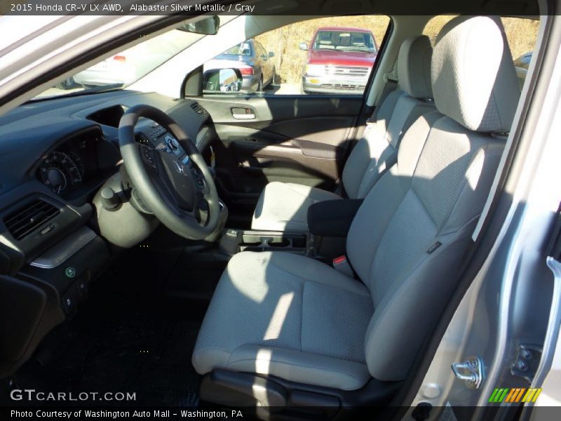 Alabaster Silver Metallic / Gray 2015 Honda CR-V LX AWD