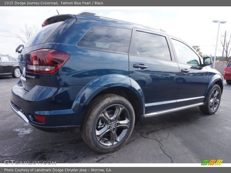 Fathom Blue Pearl / Black 2015 Dodge Journey Crossroad