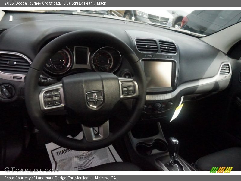 Blue Streak Pearl / Black 2015 Dodge Journey Crossroad