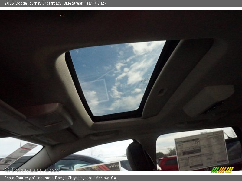 Blue Streak Pearl / Black 2015 Dodge Journey Crossroad