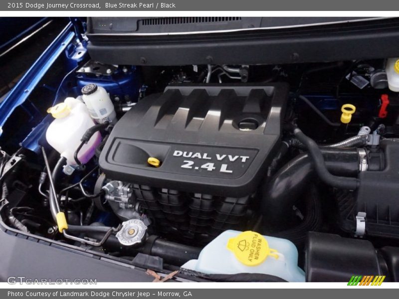 Blue Streak Pearl / Black 2015 Dodge Journey Crossroad