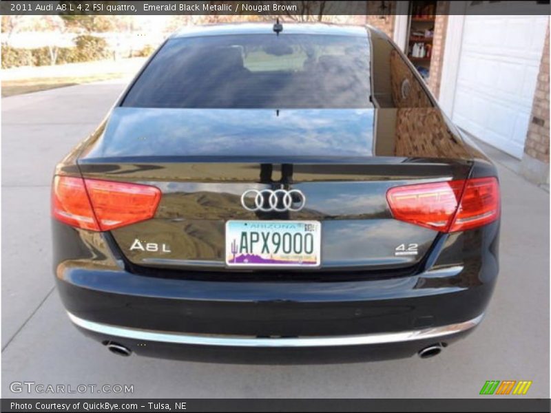 Emerald Black Metallic / Nougat Brown 2011 Audi A8 L 4.2 FSI quattro