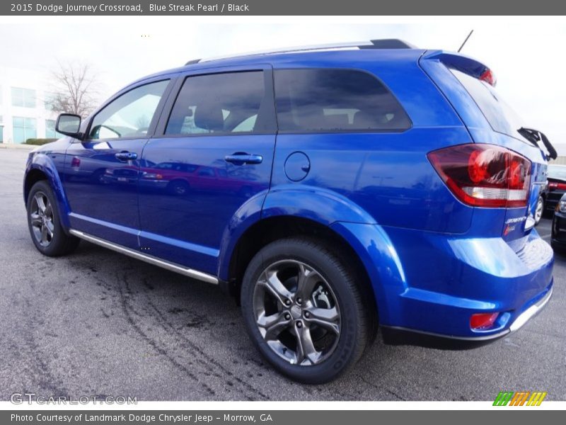 Blue Streak Pearl / Black 2015 Dodge Journey Crossroad