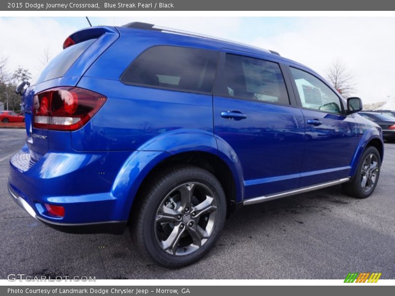 Blue Streak Pearl / Black 2015 Dodge Journey Crossroad