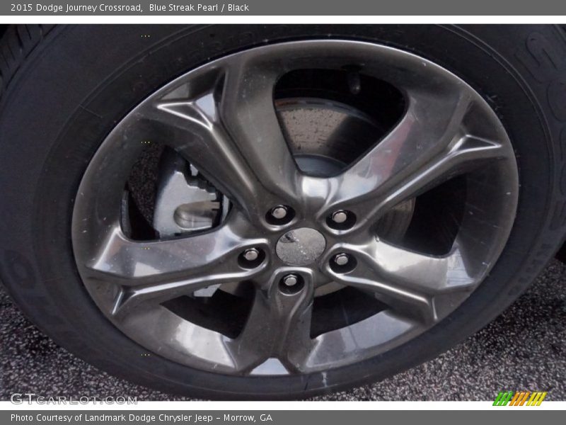 Blue Streak Pearl / Black 2015 Dodge Journey Crossroad