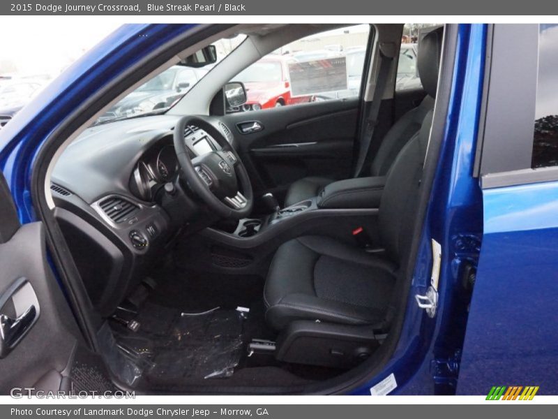 Blue Streak Pearl / Black 2015 Dodge Journey Crossroad