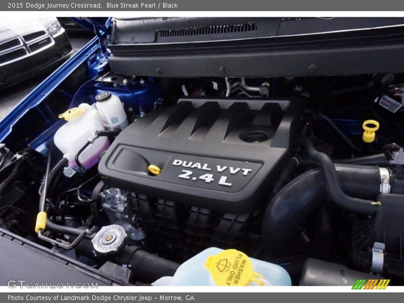Blue Streak Pearl / Black 2015 Dodge Journey Crossroad