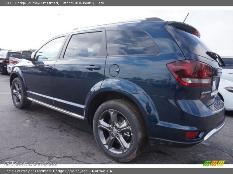 Fathom Blue Pearl / Black 2015 Dodge Journey Crossroad