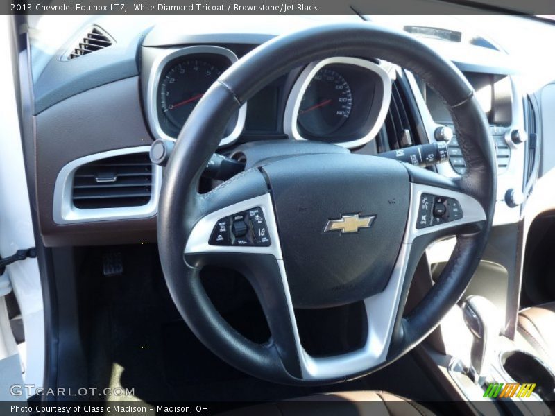 White Diamond Tricoat / Brownstone/Jet Black 2013 Chevrolet Equinox LTZ