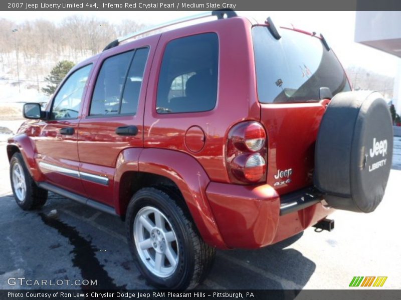 Inferno Red Crystal Pearl / Medium Slate Gray 2007 Jeep Liberty Limited 4x4