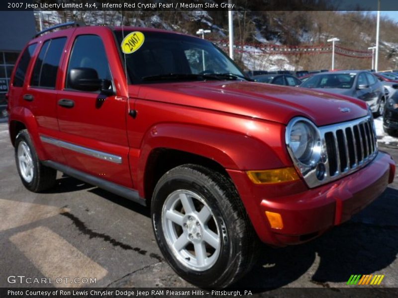 Inferno Red Crystal Pearl / Medium Slate Gray 2007 Jeep Liberty Limited 4x4