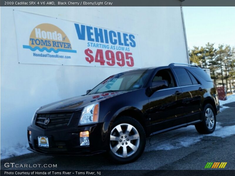 Black Cherry / Ebony/Light Gray 2009 Cadillac SRX 4 V6 AWD