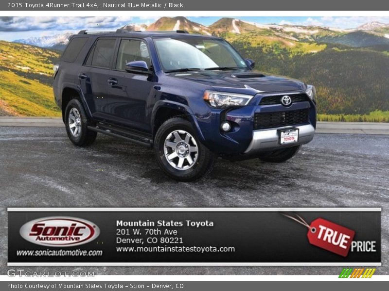 Nautical Blue Metallic / Black 2015 Toyota 4Runner Trail 4x4