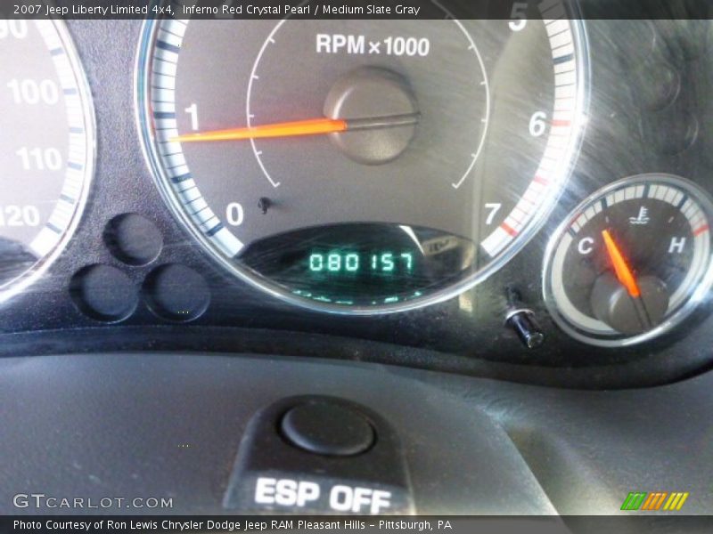 Inferno Red Crystal Pearl / Medium Slate Gray 2007 Jeep Liberty Limited 4x4