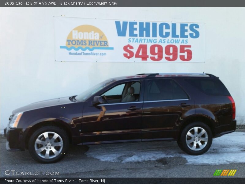 Black Cherry / Ebony/Light Gray 2009 Cadillac SRX 4 V6 AWD
