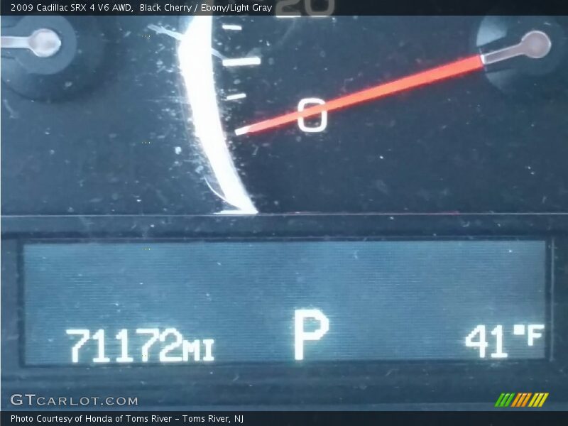 Black Cherry / Ebony/Light Gray 2009 Cadillac SRX 4 V6 AWD