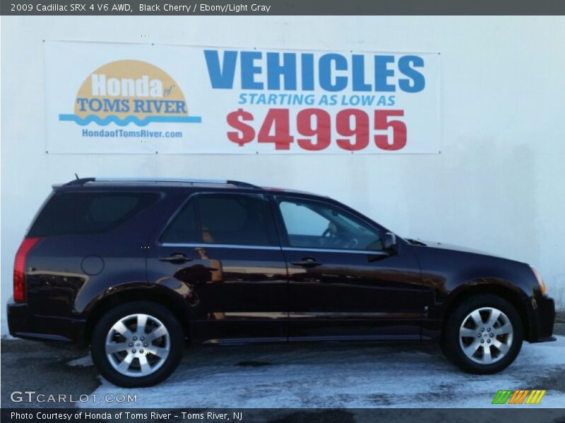 Black Cherry / Ebony/Light Gray 2009 Cadillac SRX 4 V6 AWD