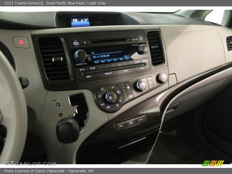 South Pacific Blue Pearl / Light Gray 2011 Toyota Sienna LE