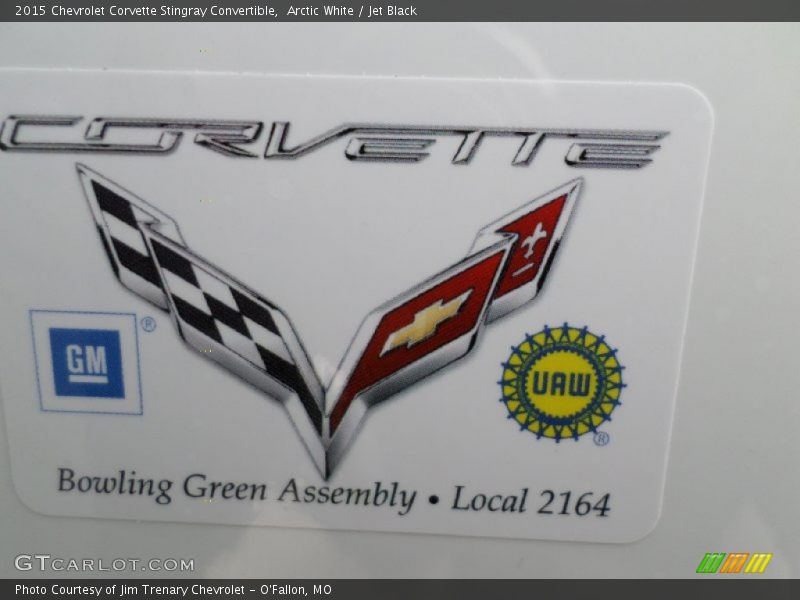 Info Tag of 2015 Corvette Stingray Convertible