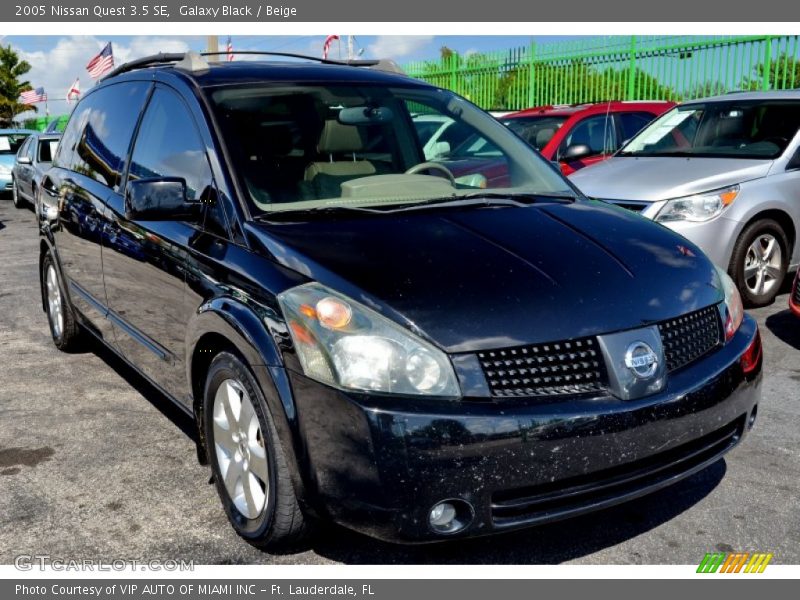 Galaxy Black / Beige 2005 Nissan Quest 3.5 SE
