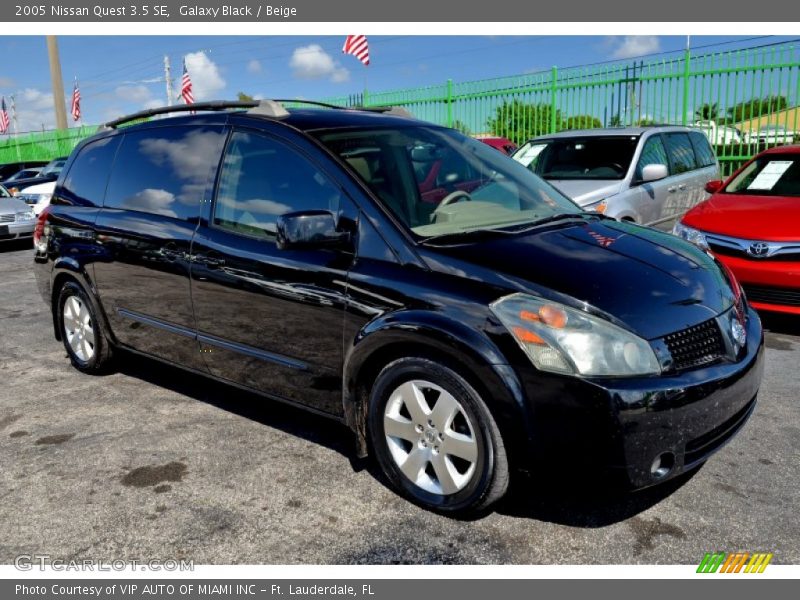Galaxy Black / Beige 2005 Nissan Quest 3.5 SE