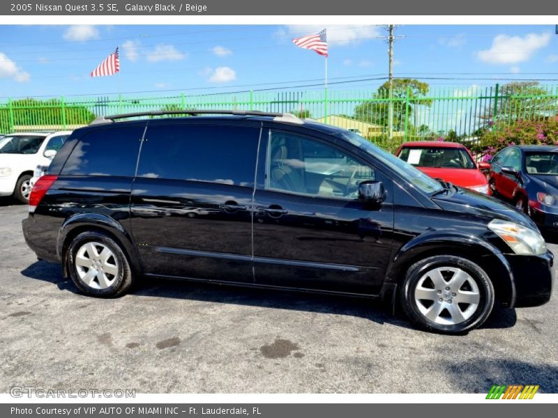 Galaxy Black / Beige 2005 Nissan Quest 3.5 SE