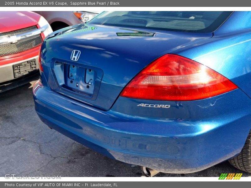 Sapphire Blue Pearl / Black 2005 Honda Accord EX V6 Coupe