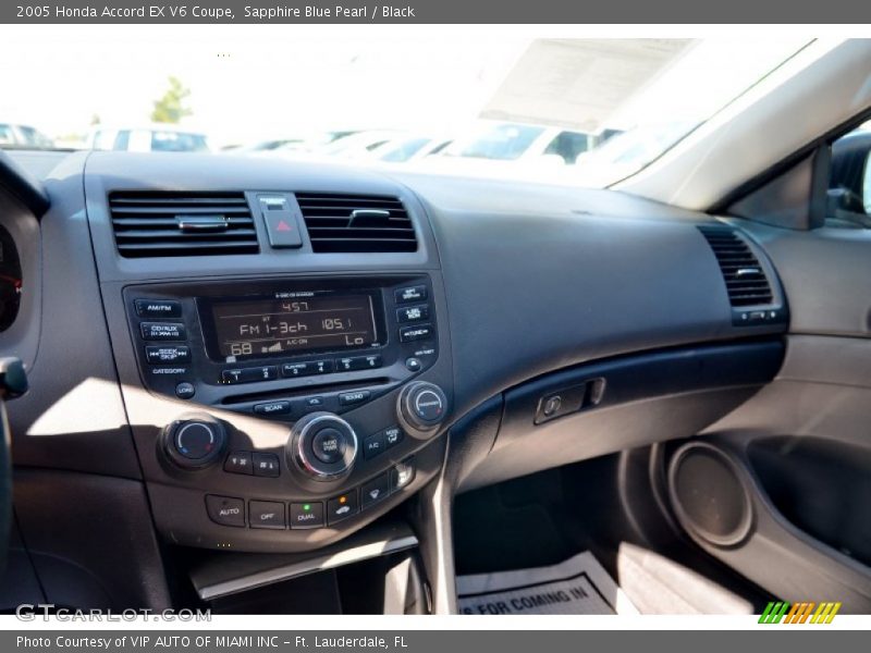 Sapphire Blue Pearl / Black 2005 Honda Accord EX V6 Coupe