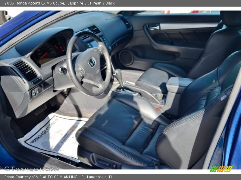 Sapphire Blue Pearl / Black 2005 Honda Accord EX V6 Coupe