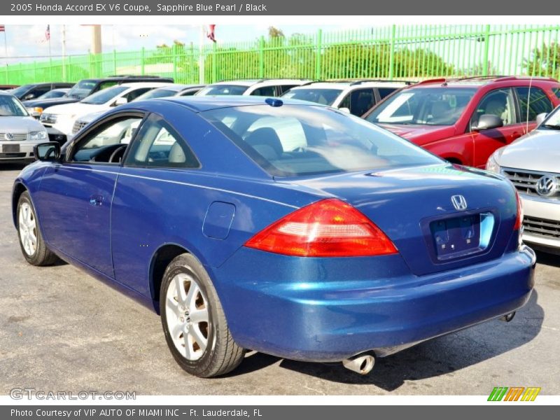 Sapphire Blue Pearl / Black 2005 Honda Accord EX V6 Coupe