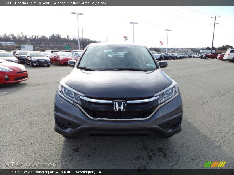 Alabaster Silver Metallic / Gray 2015 Honda CR-V LX AWD