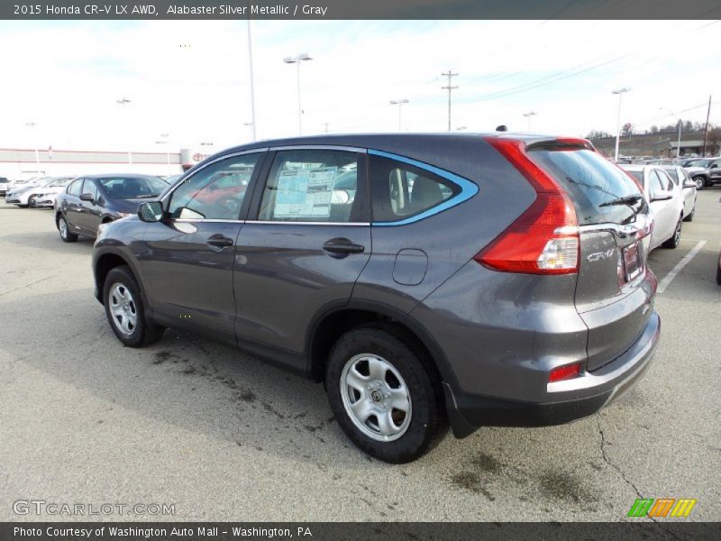 Alabaster Silver Metallic / Gray 2015 Honda CR-V LX AWD