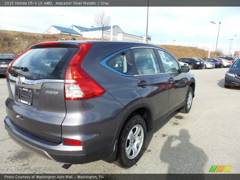 Alabaster Silver Metallic / Gray 2015 Honda CR-V LX AWD