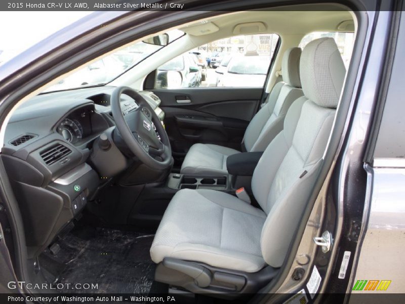Alabaster Silver Metallic / Gray 2015 Honda CR-V LX AWD