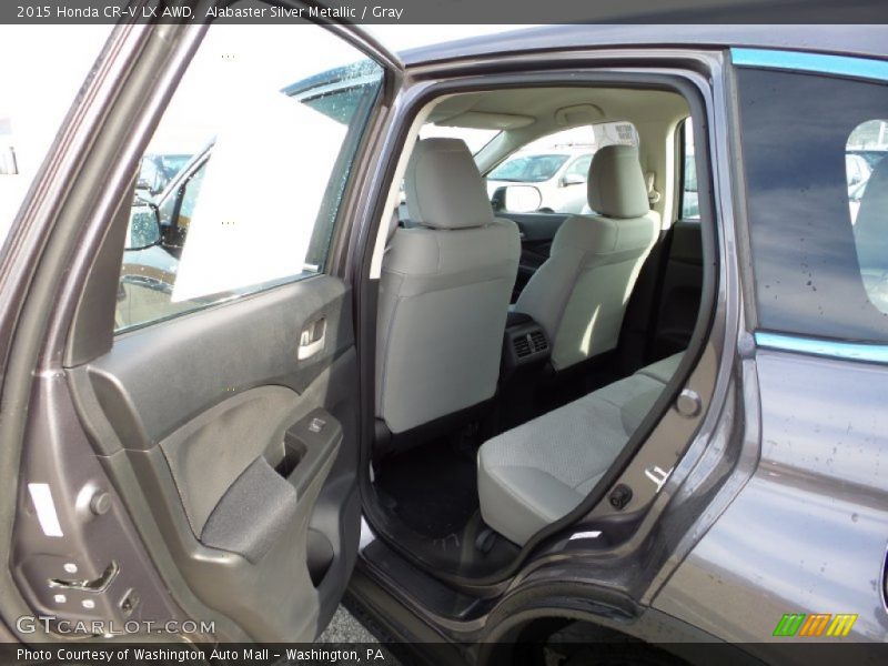 Alabaster Silver Metallic / Gray 2015 Honda CR-V LX AWD