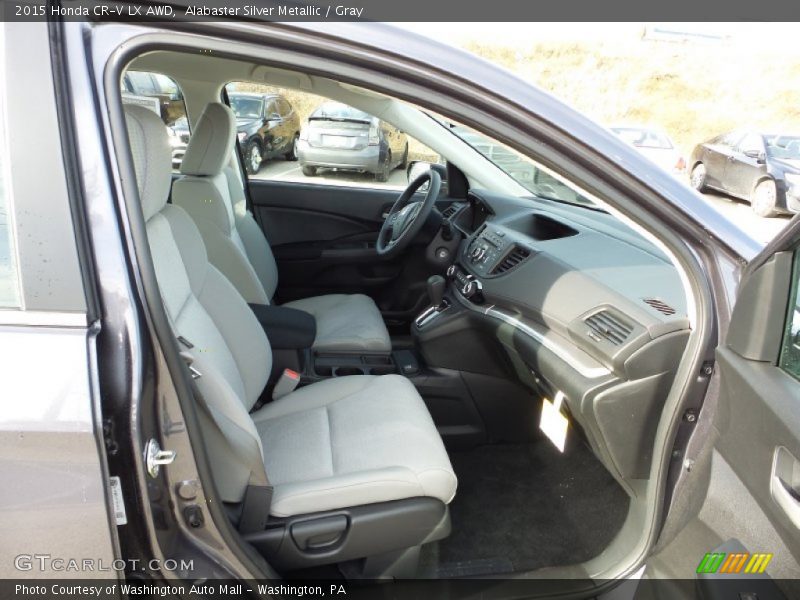 Alabaster Silver Metallic / Gray 2015 Honda CR-V LX AWD