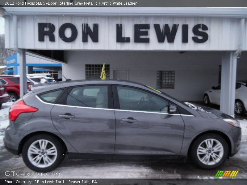 Sterling Grey Metallic / Arctic White Leather 2012 Ford Focus SEL 5-Door