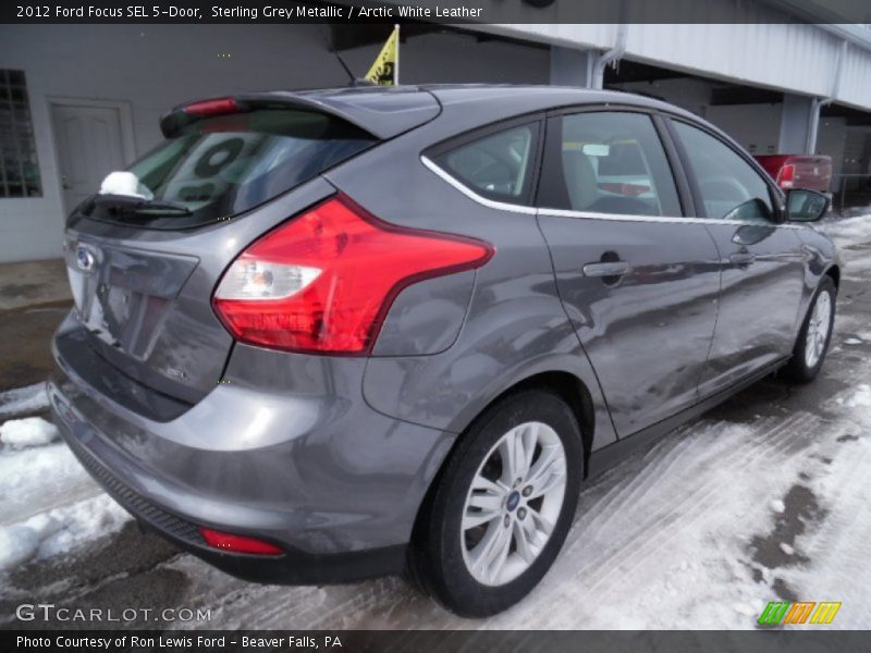 Sterling Grey Metallic / Arctic White Leather 2012 Ford Focus SEL 5-Door