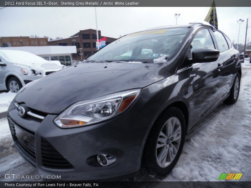 Sterling Grey Metallic / Arctic White Leather 2012 Ford Focus SEL 5-Door