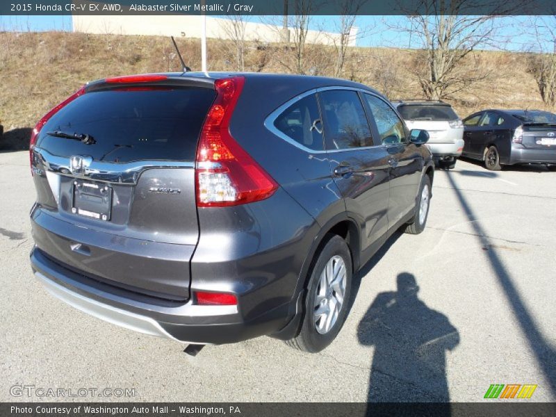 Alabaster Silver Metallic / Gray 2015 Honda CR-V EX AWD
